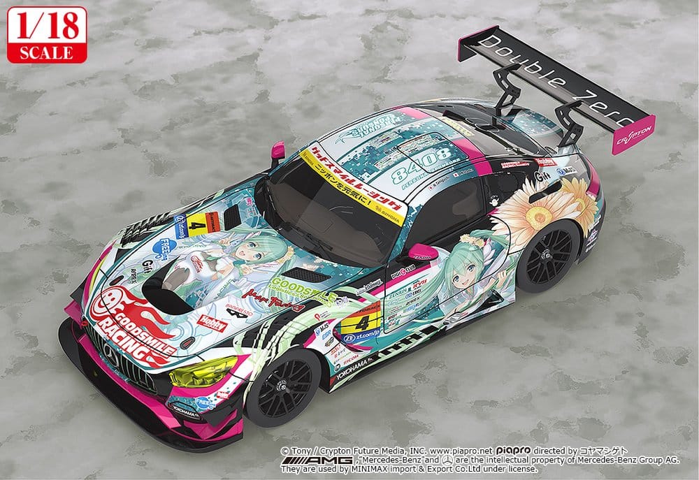 Hatsune Miku GT Project Vehicle 1/18 Good Smile Hatsune Miku AMG 2017 SUPER GT Ver. 26 cm 4570232585621