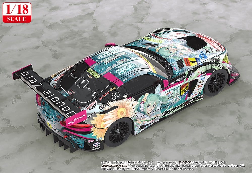 Hatsune Miku GT Project Vehicle 1/18 Good Smile Hatsune Miku AMG 2017 SUPER GT Ver. 26 cm 4570232585621