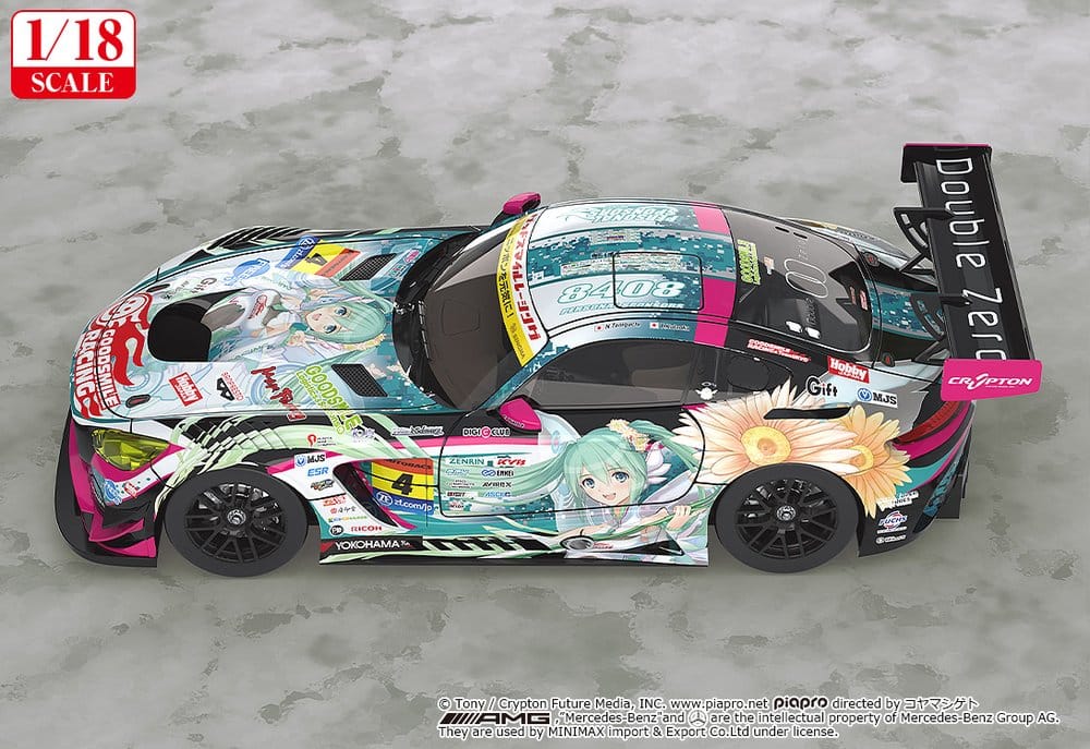 Hatsune Miku GT Project Vehicle 1/18 Good Smile Hatsune Miku AMG 2017 SUPER GT Ver. 26 cm 4570232585621