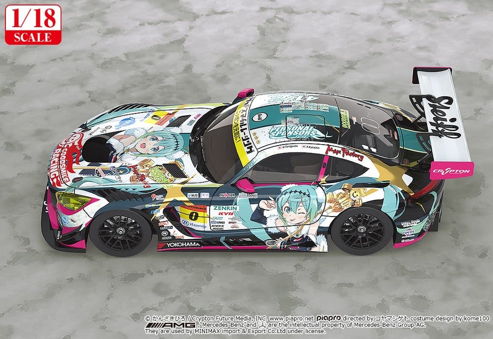 Hatsune Miku GT Project Vehicle 1/18 Good Smile Hatsune Miku AMG 2018 Final Race Ver. 26 cm 4570232585638
