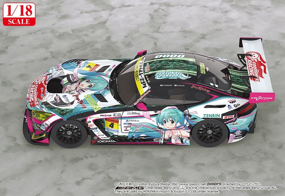 Hatsune Miku GT Project Vehicle 1/18 Good Smile Hatsune Miku AMG 2019 Ver. 26 cm 4570232585645