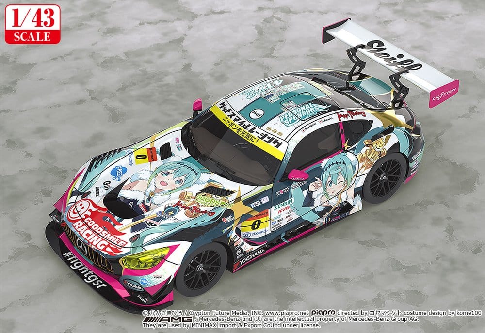 Hatsune Miku GT Project Vehicle 1/43 Good Smile Hatsune Miku AMG 2018 Final Race Ver. 11 cm 4570232585713