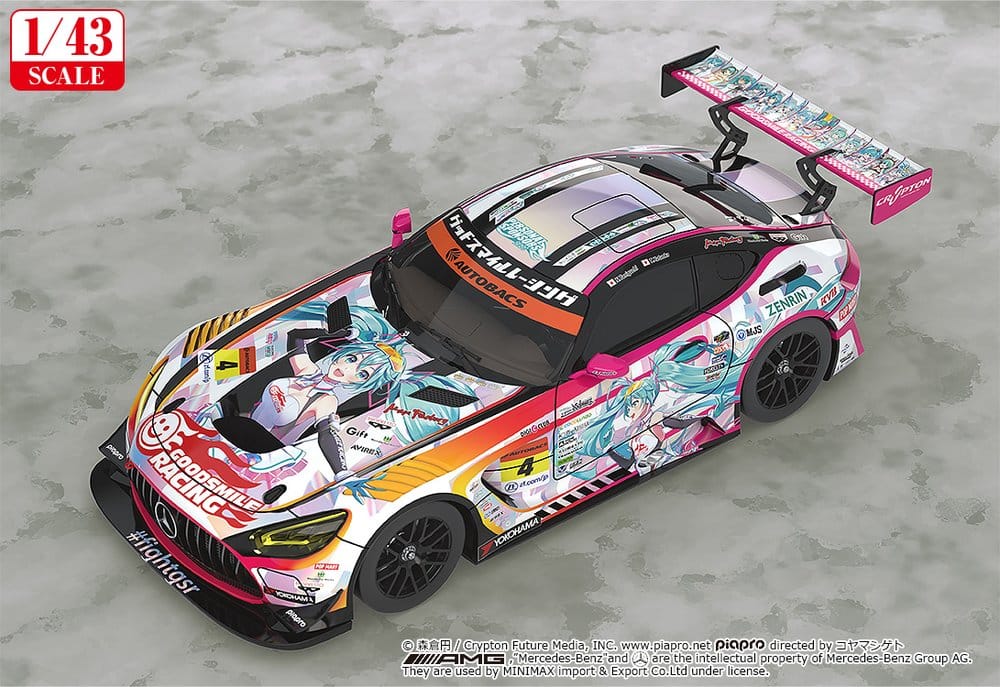 Hatsune Miku GT Project Vehicle 1/43 Good Smile Hatsune Miku AMG 2021 SUPER GT 100th Race Commemorative Ver. 11 cm 4570232585744