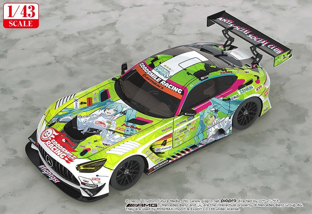 Hatsune Miku GT Project Vehicle 1/43 Good Smile Hatsune Miku AMG 2022 Season Opening Ver. 11 cm 4570232585751