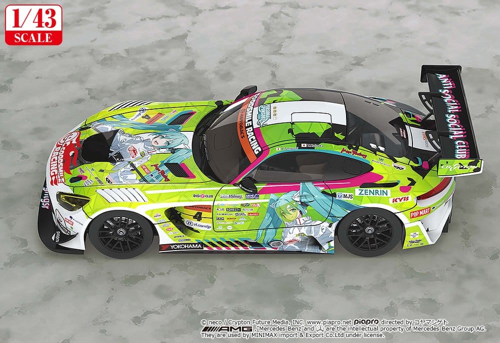Hatsune Miku GT Project Vehicle 1/43 Good Smile Hatsune Miku AMG 2022 Season Opening Ver. 11 cm 4570232585751