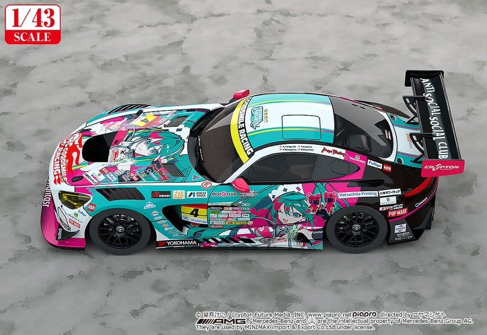 Hatsune Miku GT Project Vehicle 1/43 Good Smile Hatsune Miku AMG 2025 Season Opening Ver. 11 cm 4570232585782
