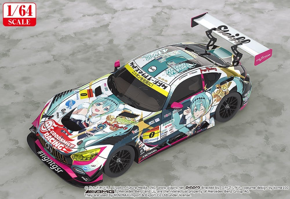 Hatsune Miku GT Project Vehicle 1/64 Good Smile Hatsune Miku AMG 2018 SUPER GT Ver. 7 cm 4570232585812