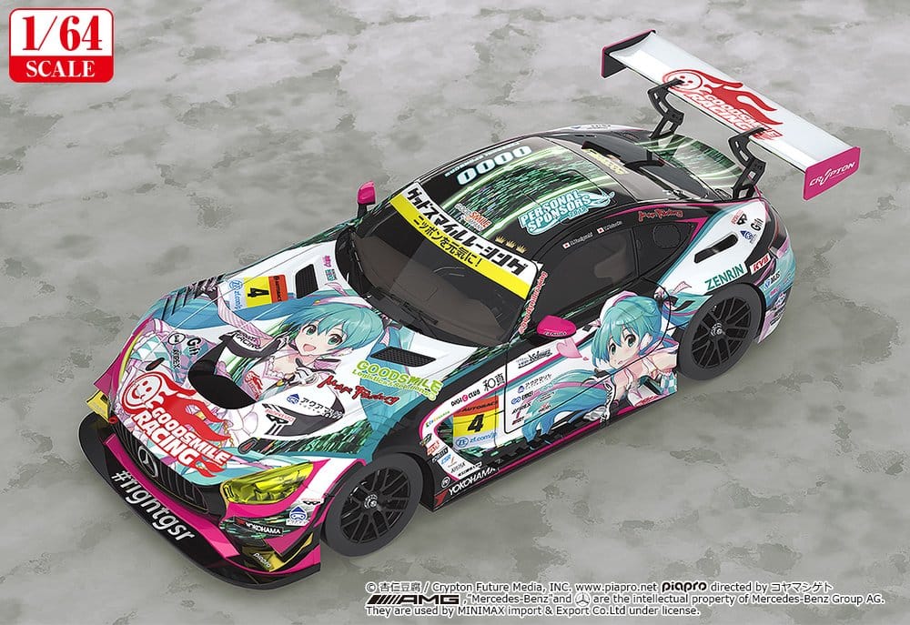 Hatsune Miku GT Project Vehicle 1/64 Good Smile Hatsune Miku AMG 2019 SUPER GT Ver. 7 cm 4570232585829