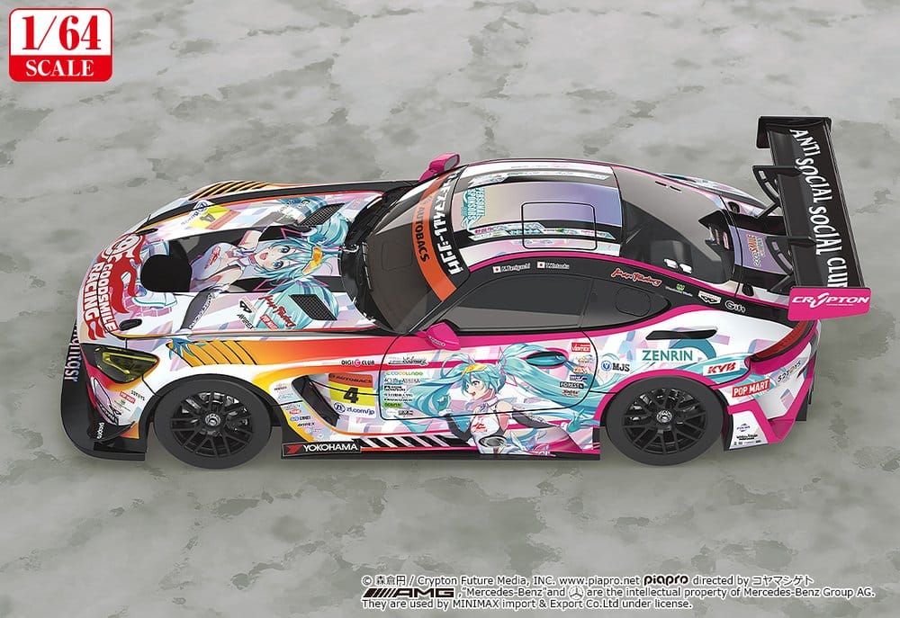 Hatsune Miku GT Project Vehicle 1/64 Hatsune Miku AMG 2021 SUPER GT Round 5 Ver. 7 cm 4570232585843
