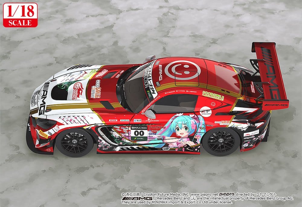 Hatsune Miku GT Project Vehicle 1/18 Mercedes-AMG Team GOOD SMILE 2019 SUZUKA 10HOURS Ver. 26 cm 4570232585898