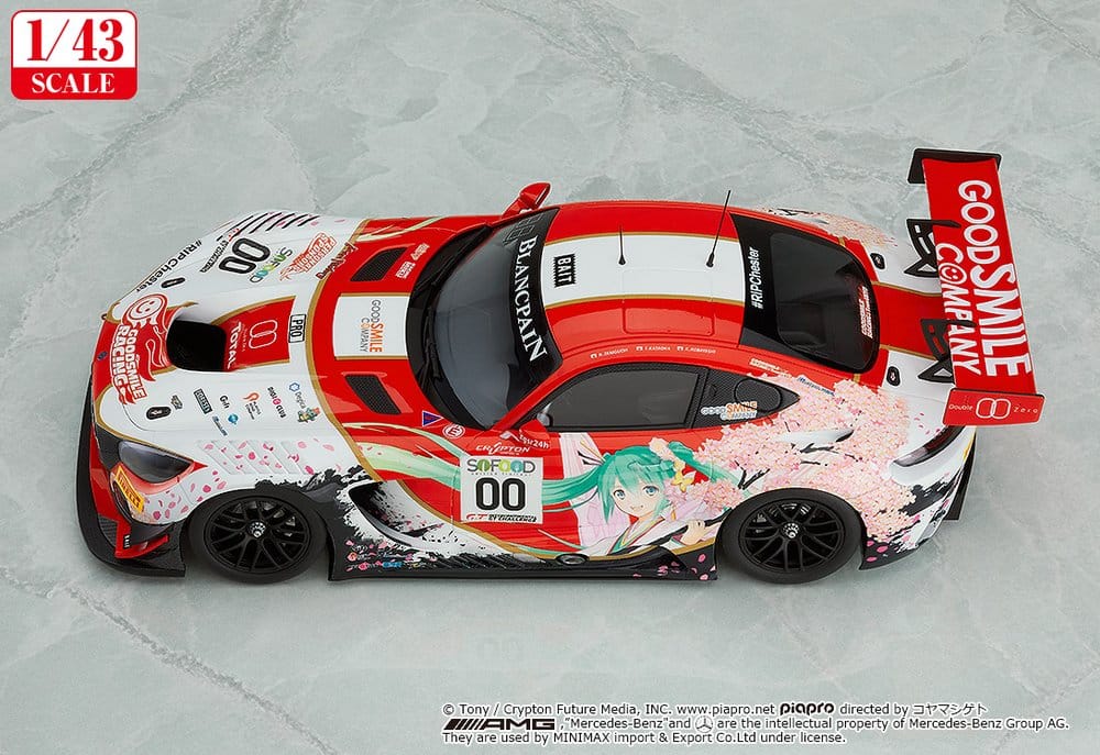 Hatsune Miku GT Project Vehicle 1/43 Good Smile Hatsune Miku AMG 2017 SPA24H Ver. 11 cm 4570232585935