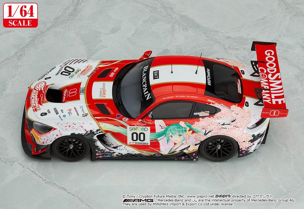 Hatsune Miku GT Project Vehicle 1/64 AMG 2017 SPA24H Ver. 7 cm 4570232585942