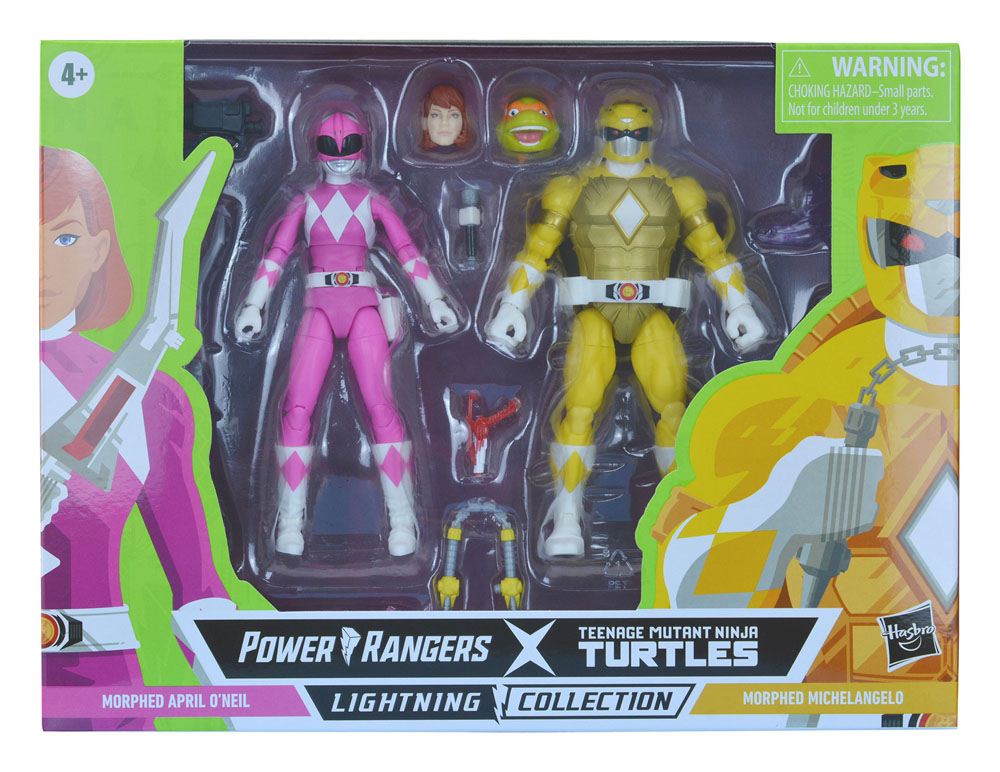 Power Rangers x TMNT Lightning Collection Action Figures 2022 Morphed April O´Neil & Michelangelo 5010993861637