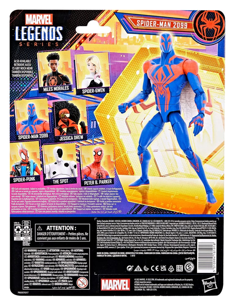 Spider-Man: Across the Spider-Verse Marvel Legends Action Figure Spider-Man 2099 15 cm 5010994181918