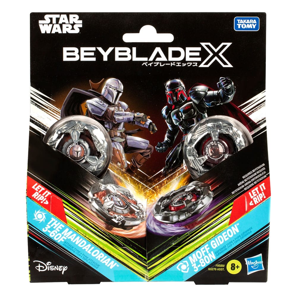 Beyblade X and Star Wars Collab The Mandalorian 3-60F vs. Moff Gideon 3-80N 5010996257130