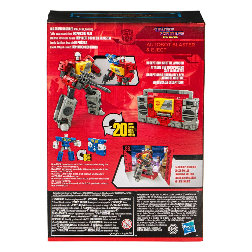The Transformers: The Movie Generations Studio Series Voyager Class Action Figure Autobot Blaster & Eject 16 cm 5010996211859