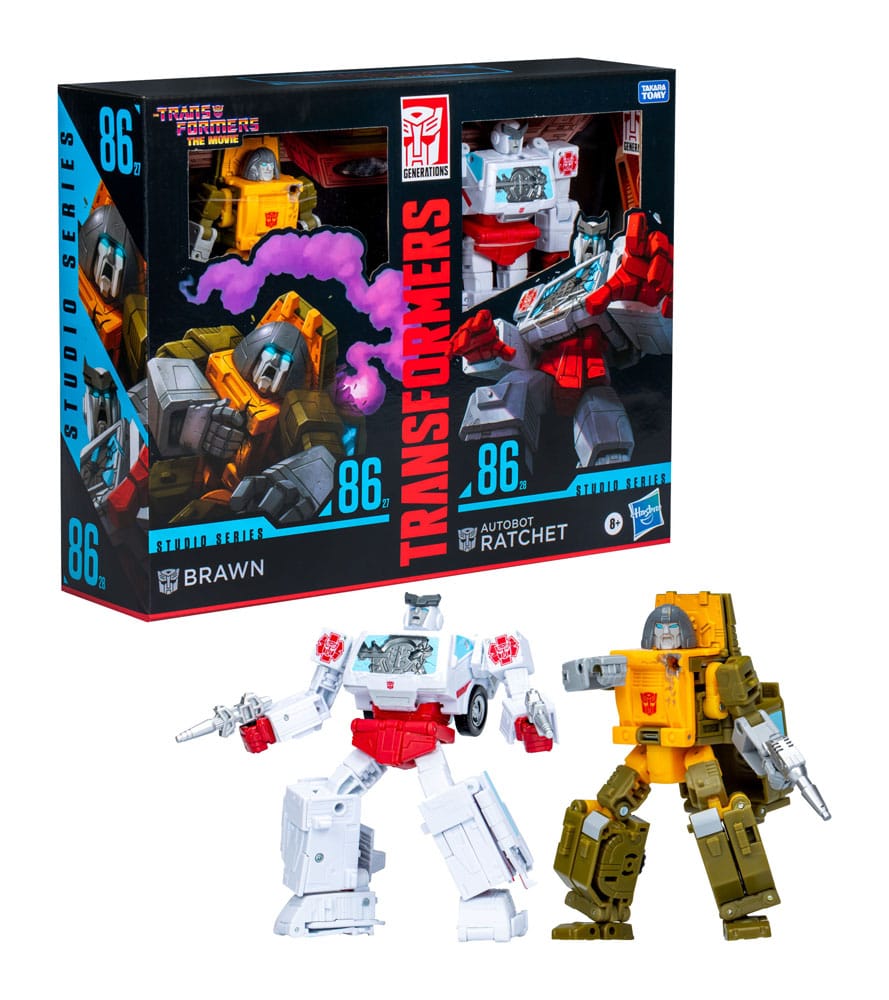 The Transformers: The Movie Studio Series Deluxe Class Action Figure 2-Pack Brawn & Autobot Ratchet 11 cm 5010996235640