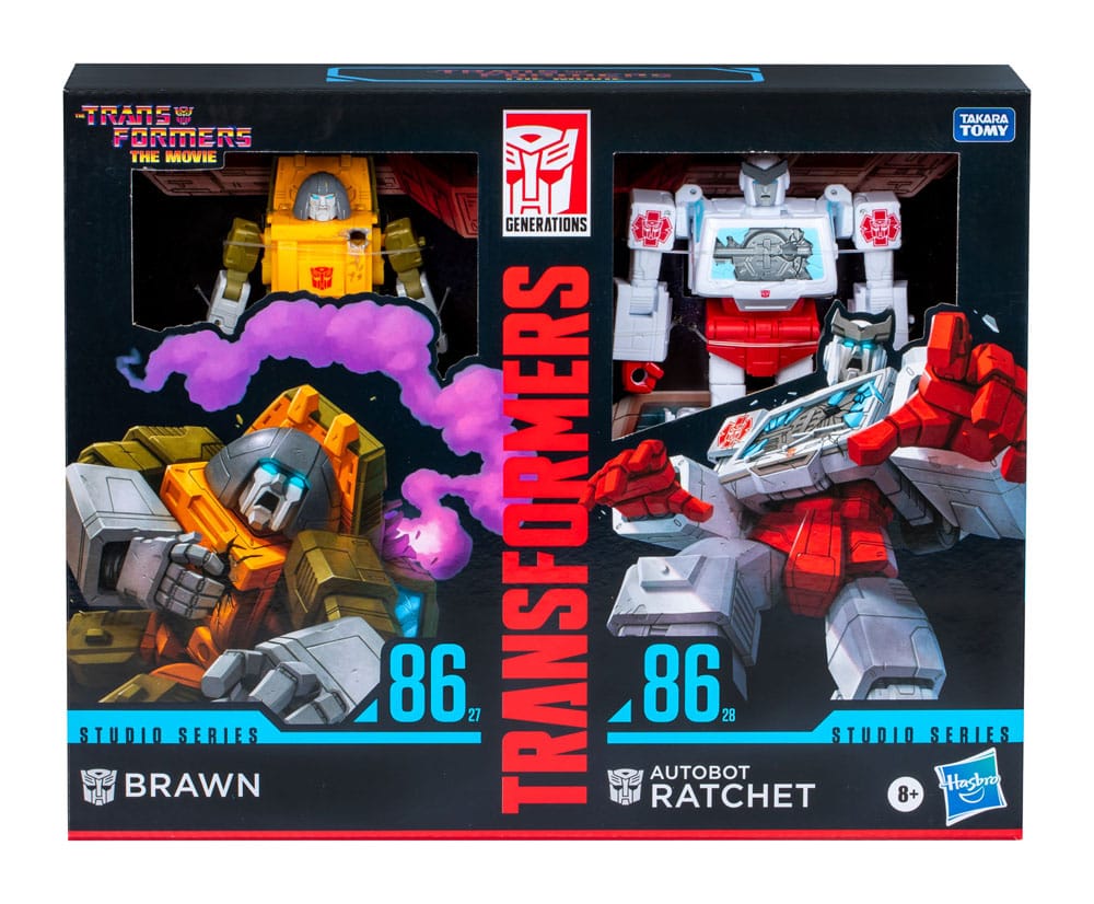 The Transformers: The Movie Studio Series Deluxe Class Action Figure 2-Pack Brawn & Autobot Ratchet 11 cm 5010996235640
