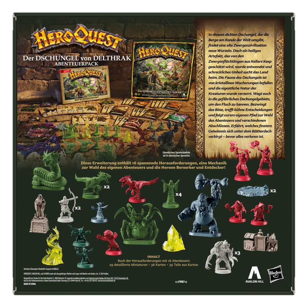 HeroQuest Board Game Expansion Der Dschungel von Delthrak Quest Pack *German Version* 5010996285911