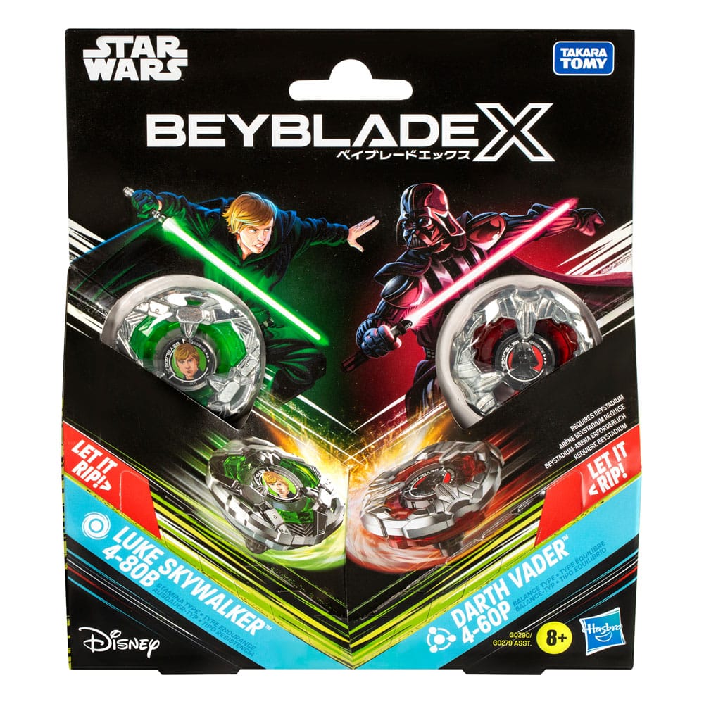 Beyblade X and Star Wars Collab Luke Skywalker 4-80B vs. Darth Vader 4-60B 5010996257147