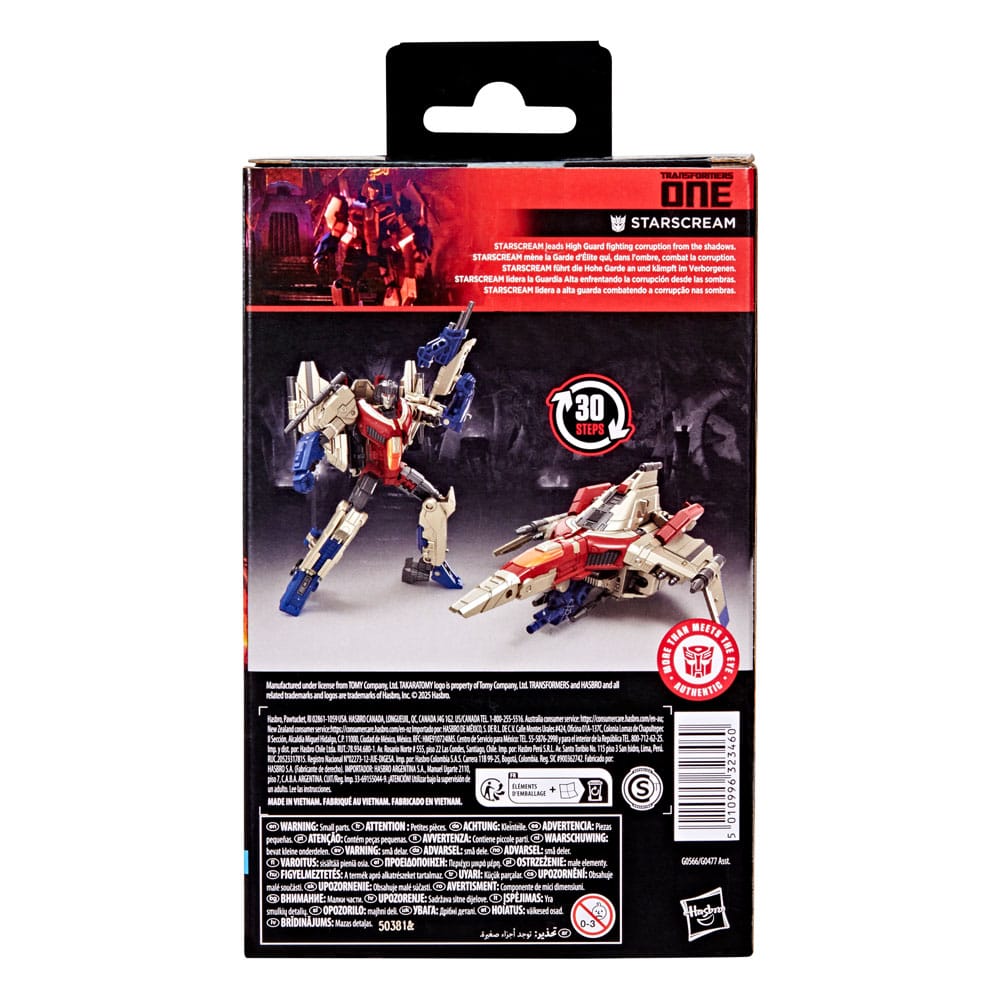 Transformers One Studio Series Deluxe Class Action Figure Starscream 11 cm 5010996323460