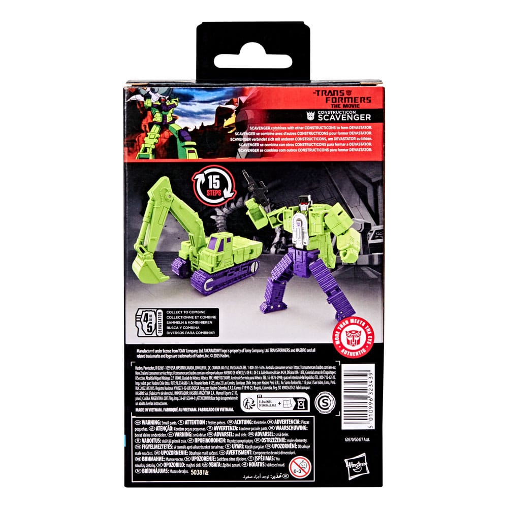The Transformers: The Movie Studio Series Deluxe Class Action Figure Constructicon Scavenger 11 cm 5010996323439