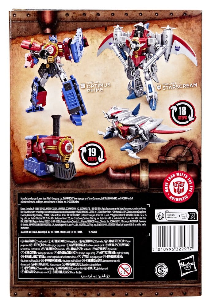 Transformers Timelines Hearts of Steel Comic Edition Action Figures Optimus Prime & Starscream 14 cm 5010996322937