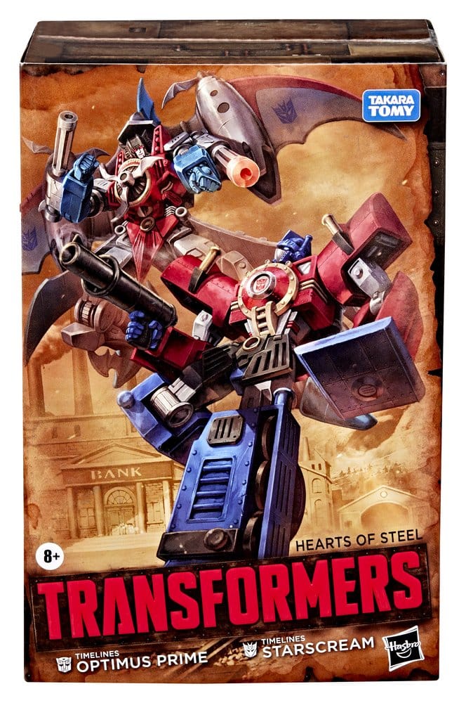 Transformers Timelines Hearts of Steel Comic Edition Action Figures Optimus Prime & Starscream 14 cm 5010996322937