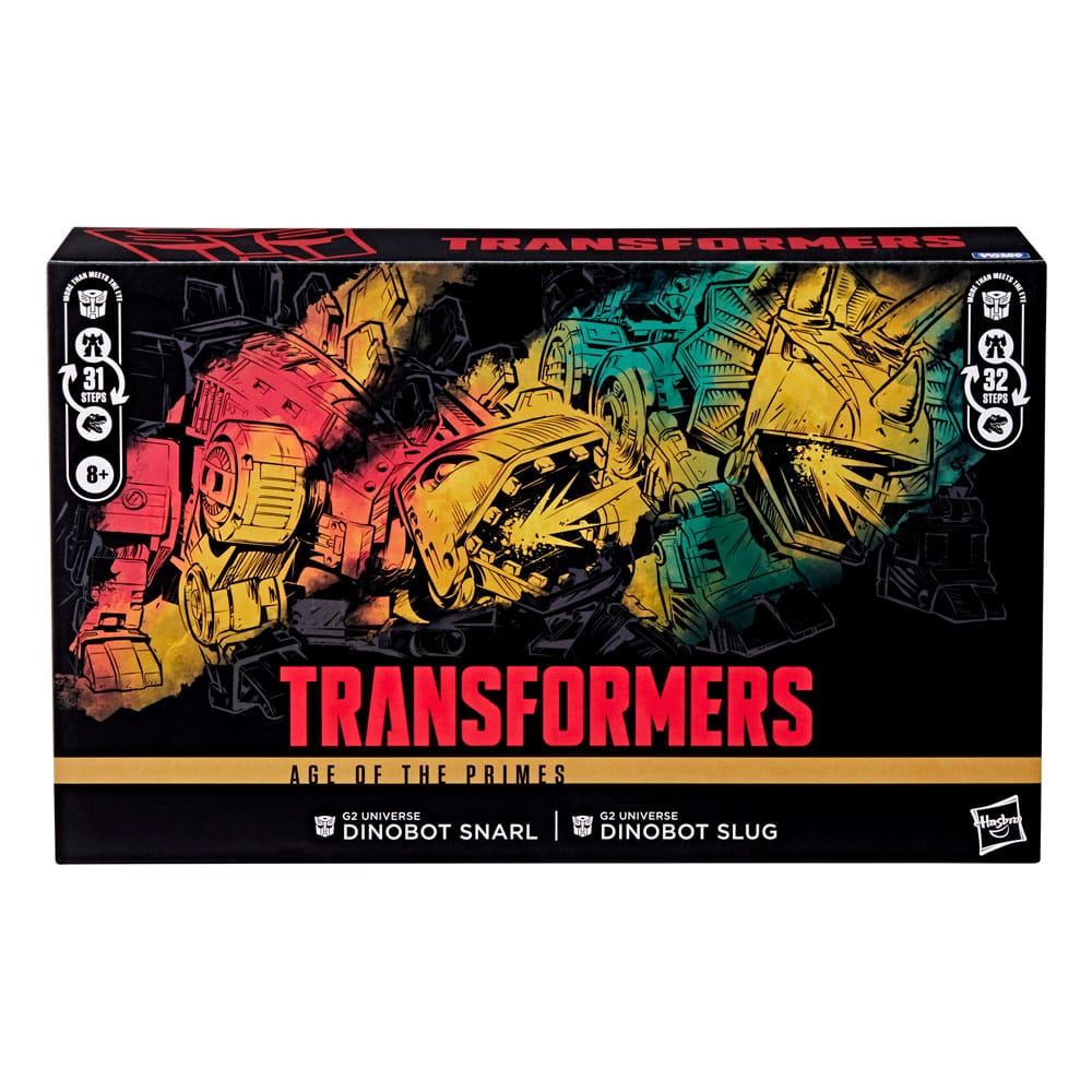 Transformers Age of the Primes Leader Class Action Figure G2 Universe Dinobots Snarl & Slug 19 cm 5010996327611