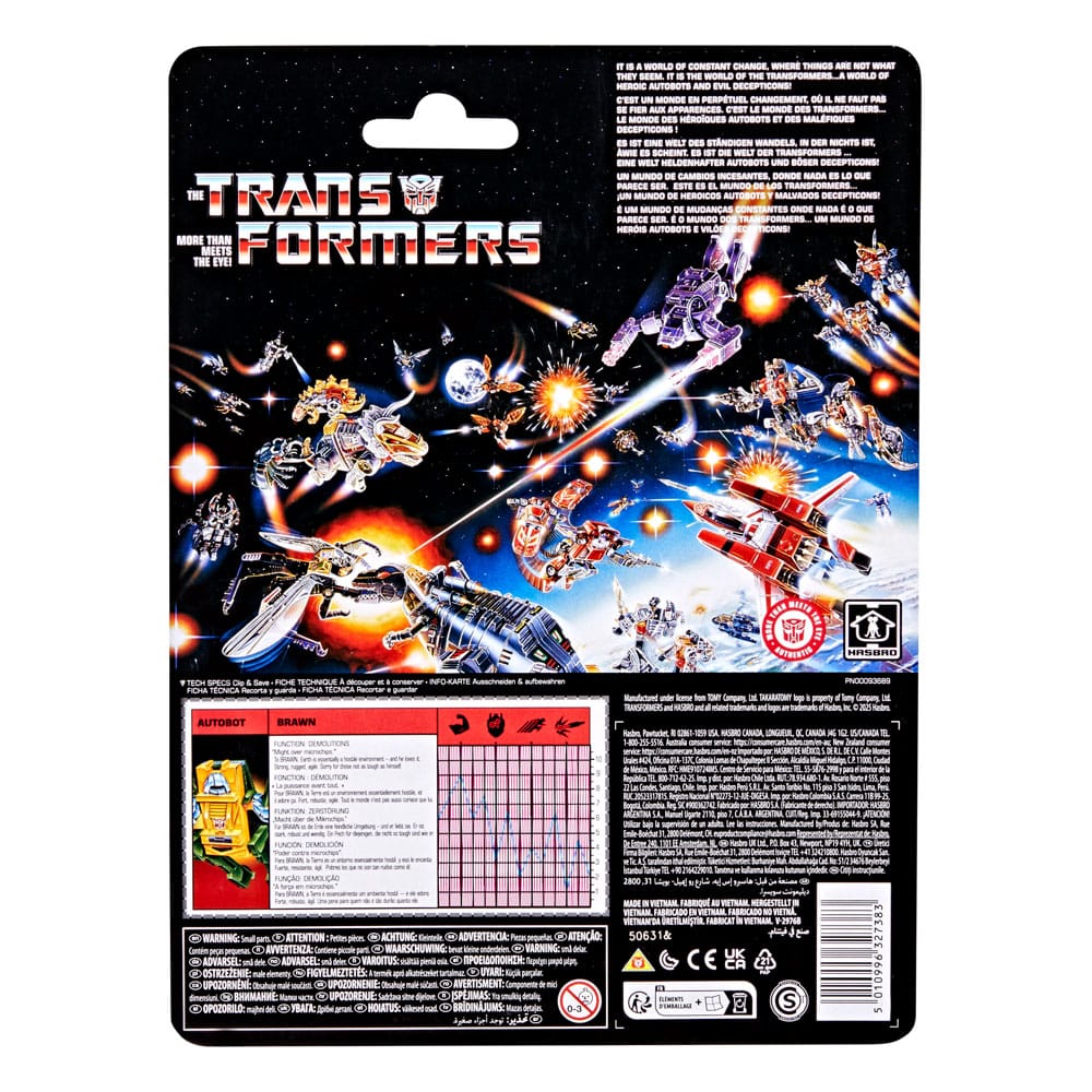 The Transformers Retro G1 Action Figure Autobot Brawn 13 cm 5010996327383