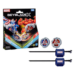 Beyblade X and Marvel Collab Captain America 4-70GB vs. Red Hulk 1-80R 5010996305718
