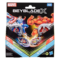 Beyblade X and Marvel Collab Captain America 4-70GB vs. Red Hulk 1-80R 5010996305718