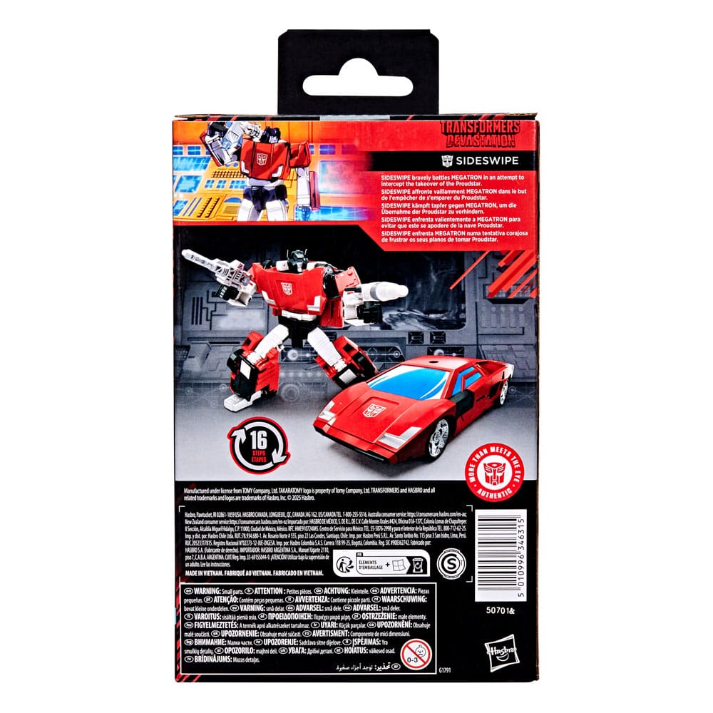 Transformers: Devastation Studio Series Deluxe Class Action Figure Sideswipe 11 cm 5010996346315