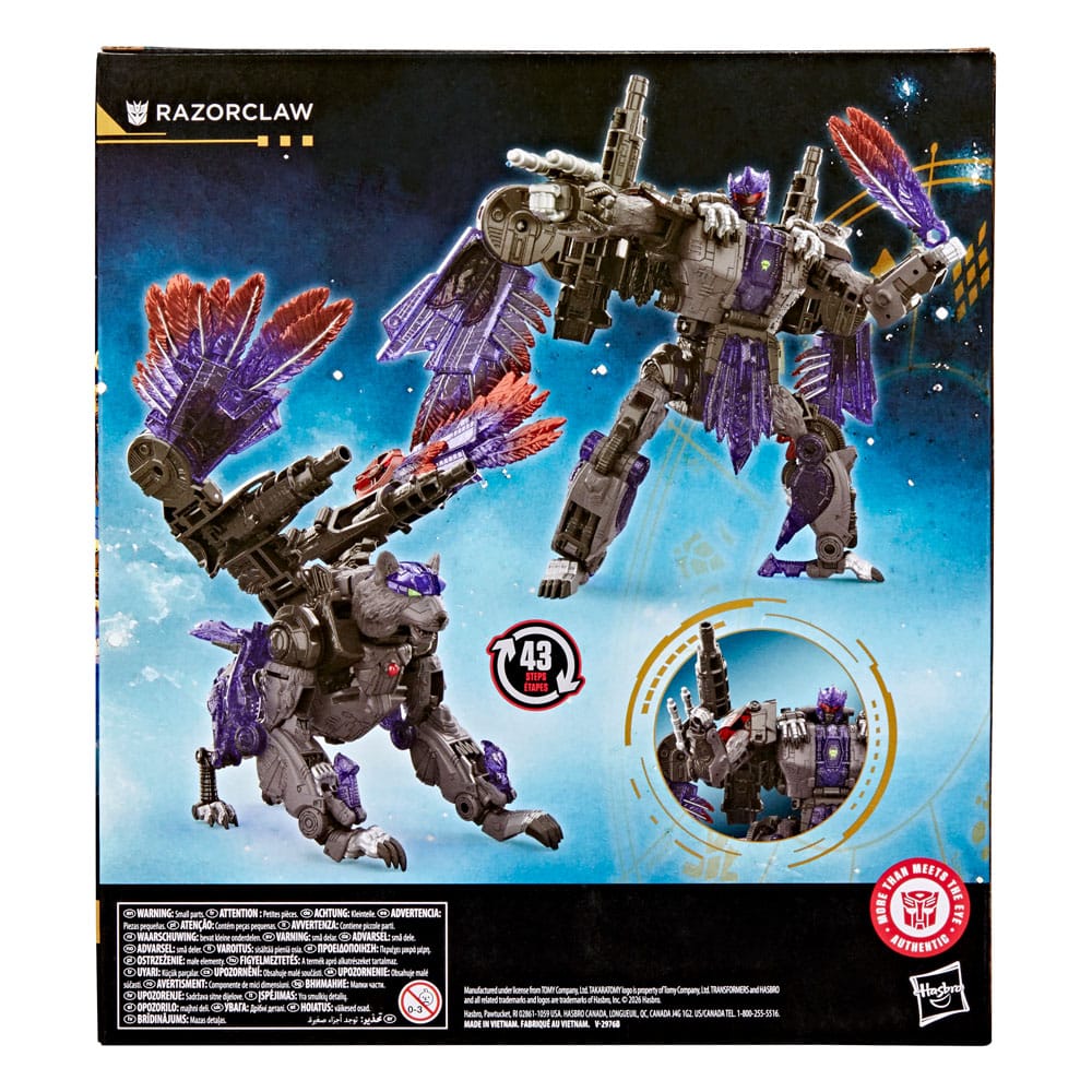 Transformers Age of the Primes Leader Class Action Figure Razorclaw 19 cm 5010996368133