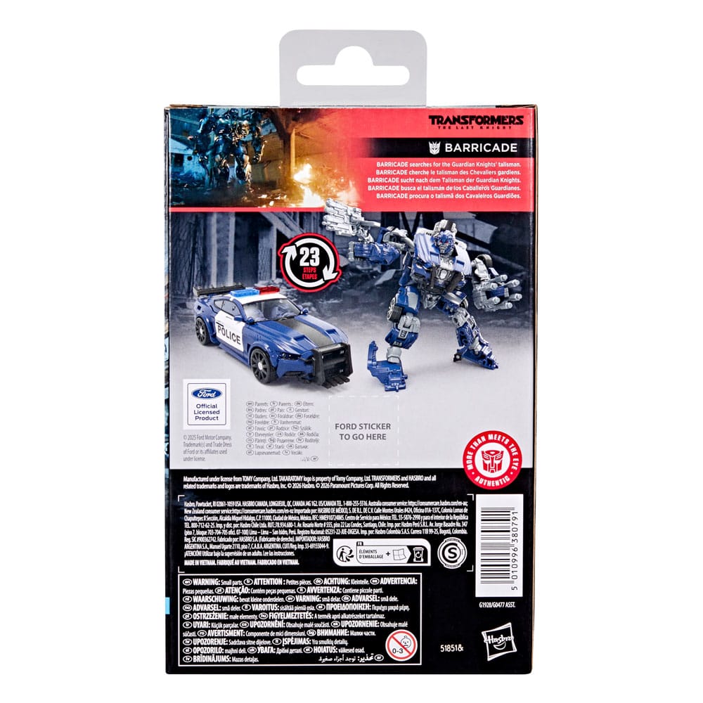 Transformers: The Last Knight Studio Series Deluxe Class Action Figure Barricade 11 cm 5010996380791