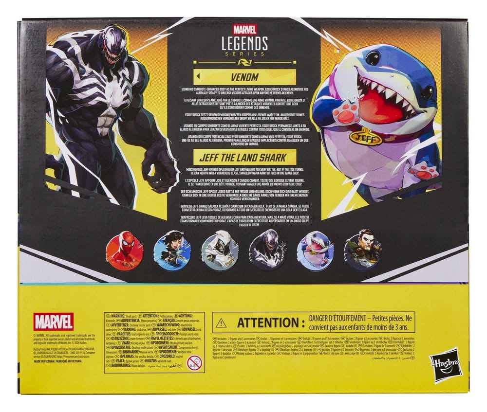 Marvel Rivals Marvel Legends Actionfiguren 2er-Pack Venom & Jeff the Land Shark 15 cmMarvel Rivals Marvel Legends Action Figure 2-Pack Venom & Jeff the Land Shark 15 cmMarvel Rivals Marvel Legends pack 2 figurines Venom & Jeff the Land Shark 15 cmMarvel R 5010996411280