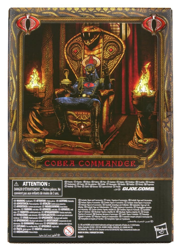 G.I. Joe Classified Series Action Figure Cobra Commander in Dress Uniform & Throne 15 cm 5010996435286