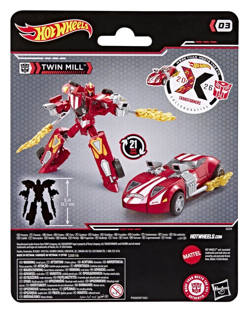 Transformers Collaborative Hot Wheels x Transformers Deluxe Class Action Figure Twin Mill 13 cm 5010996381330