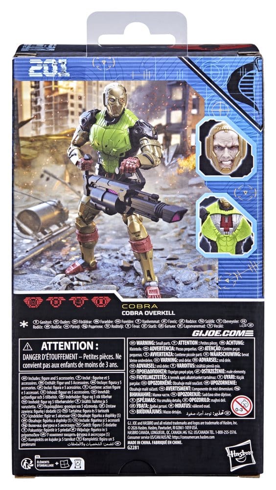G.I. Joe Classified Series Action Figure #201 Cobra Overkill 15 cm 5010996361462