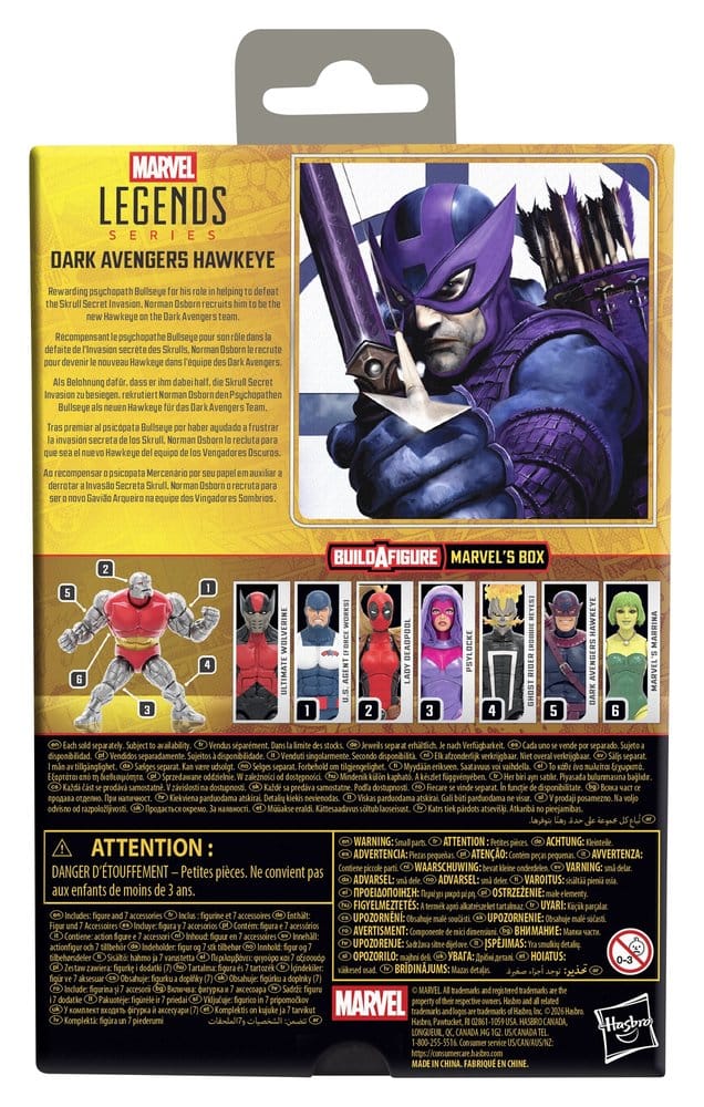 Marvel Legends Actionfigur Dark Avengers Hawkeye (BAF: Marvel's Box) 15 cmMarvel Legends Action Figure Dark Avengers Hawkeye (BAF: Marvel's Box) 15 cmMarvel Legends figurine Dark Avengers Hawkeye (BAF: Marvel's Box) 15 cmMarvel Legends Figura Dark Avenger 5010996382566