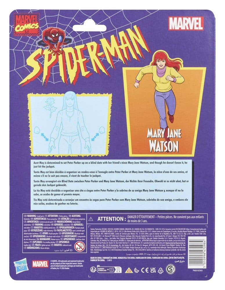 Spider-Man Marvel Legends Action Figure Mary Jane Watson 15 cm 5010996472984