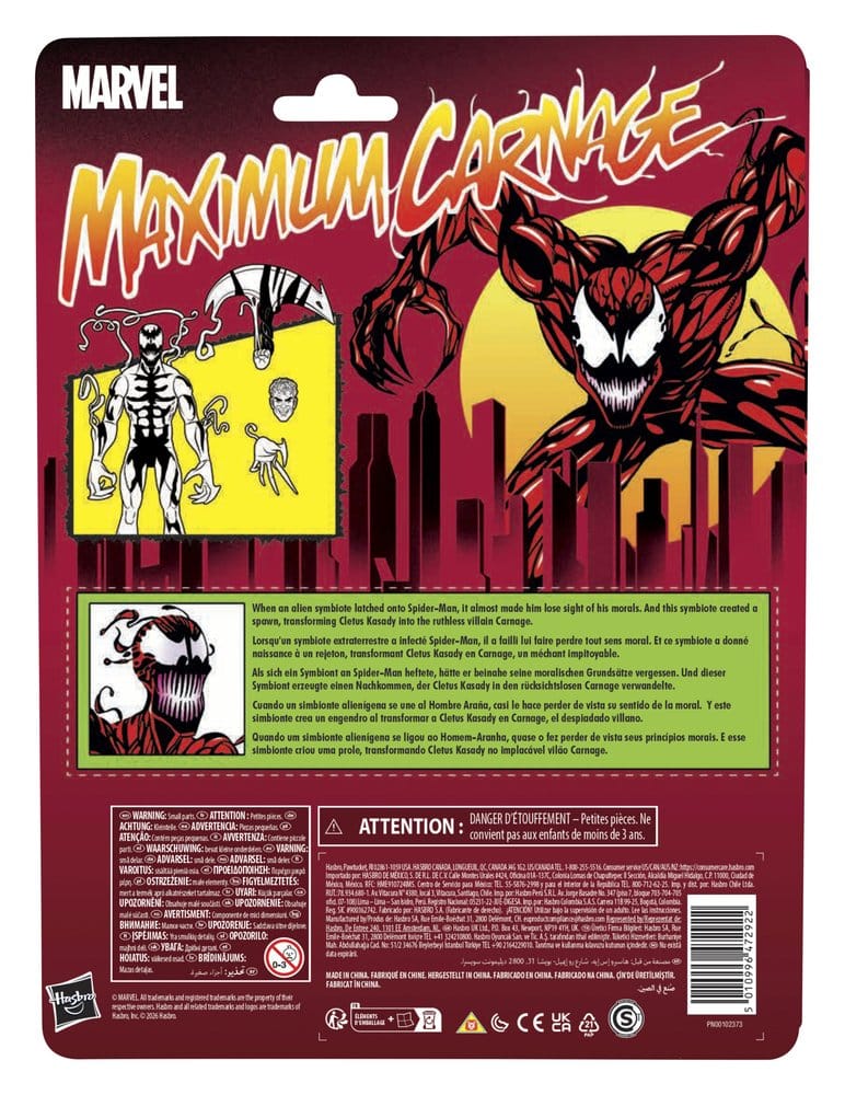 Maximum Carnage Marvel Legends Action Figure Carnage 15 cm 5010996472922