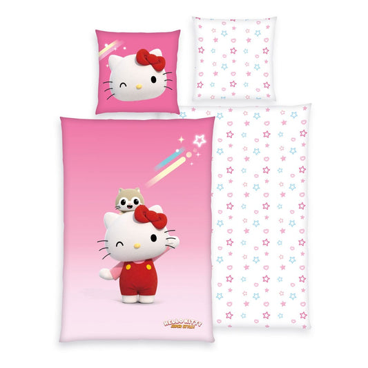 Hello Kitty Duvet Set Hello Kitty-Super Style 135 x 200 cm / 80 x 80 cm 4006891977571