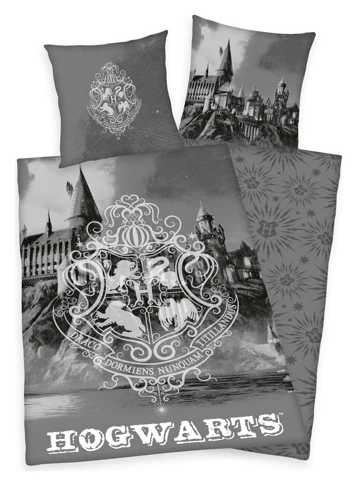 Harry Potter Bed Linen Hogwarts Gray 135 x 200 cm 4006891953810