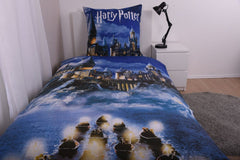 Harry Potter Duvet Set Blue 135 x 200 cm / 80 x 80 cm 4006891971074