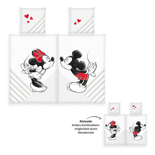Disney bed linen 2-Pack Mickey & Minnie Mouse 135 x 200 cm  4006891956927