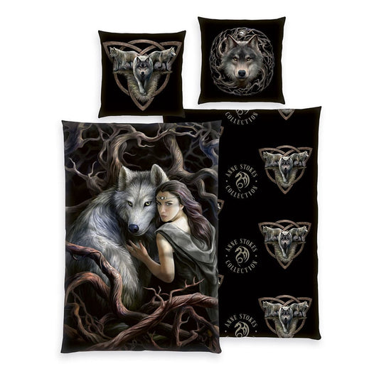 Anne Stokes bed linen Wolfs 135 x 200 cm 4006891917911