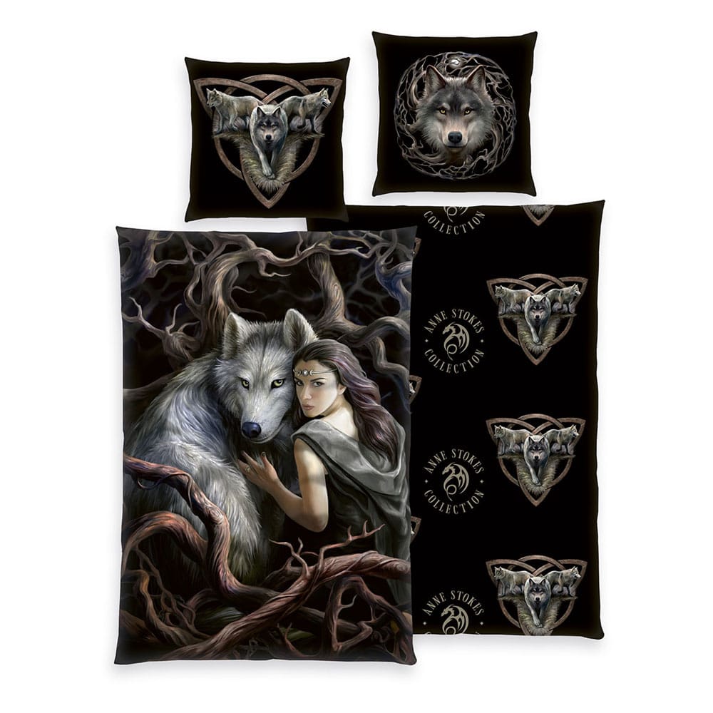 Anne Stokes bed linen Wolfs 135 x 200 cm 4006891917911