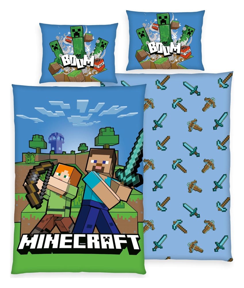 Minecraft Bed Linen Boom 135 x 200 cm 4006891993946