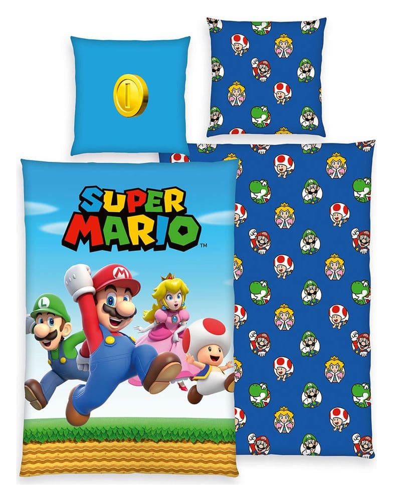 Super Mario Bed Linen Super Mario (Mario, Luigi, Peach, Toad) 135 x 200 cm 4070396004148